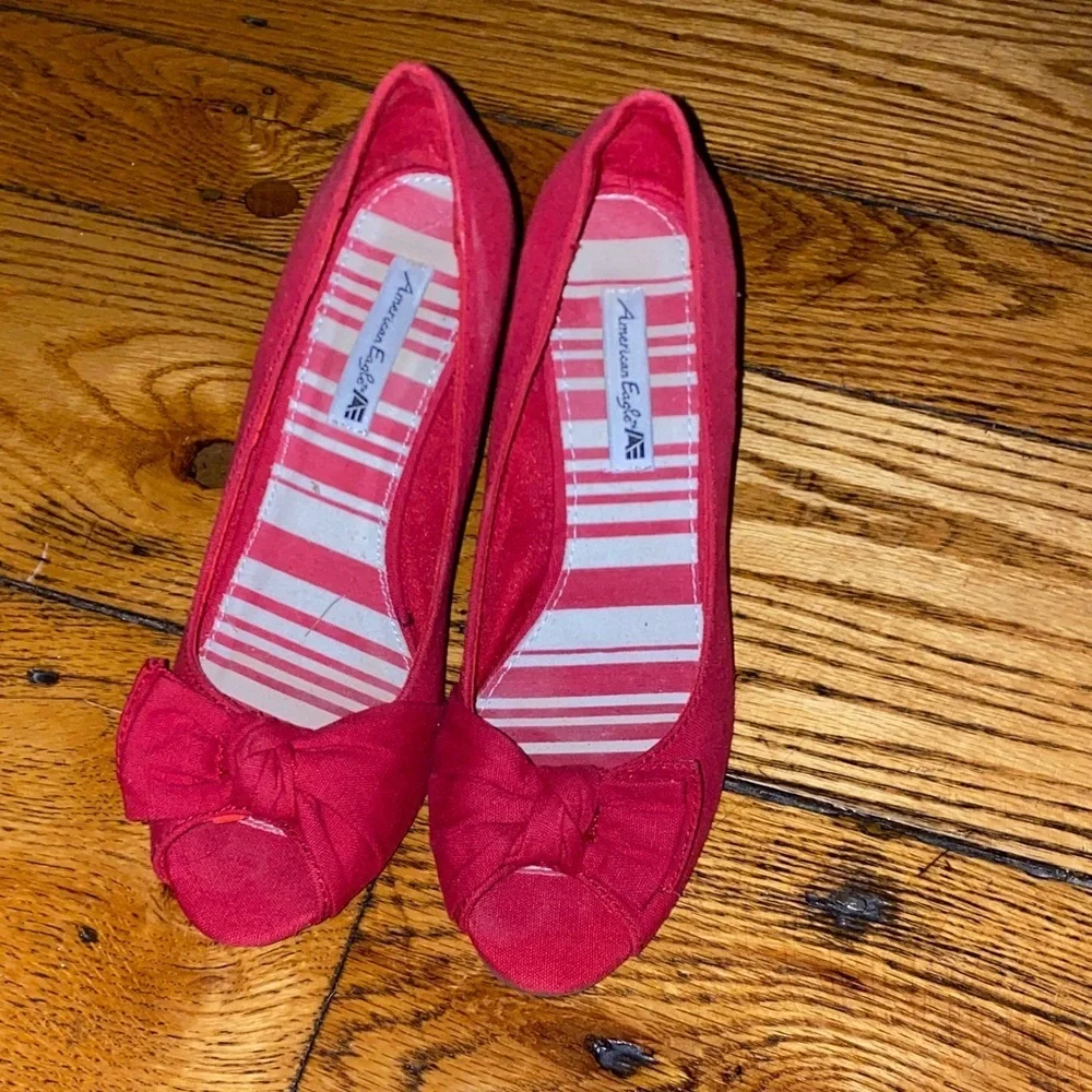 American Eagle Outfitters Vibrant Red Loafers